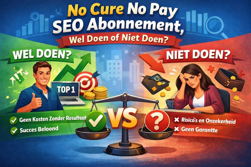 No Cure No Pay SEO Abonnement, Wel Doen of Niet Doen